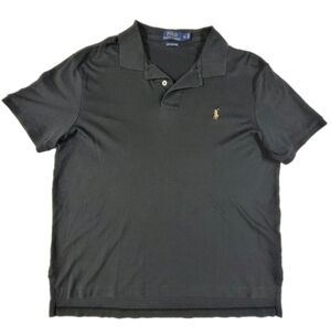 Polo Ralph Lauren Polo Shirt Mens XL Black Pima Soft Touch Embroidered Pony